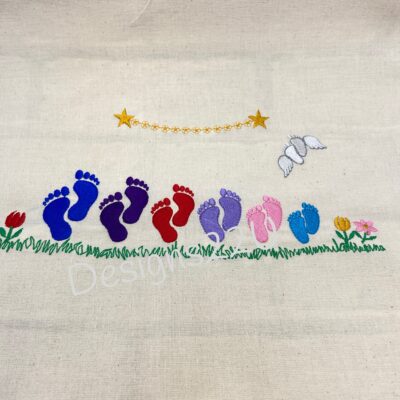 Feet Family Machine Embroidery Design for you to Mix and Match