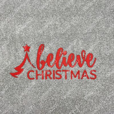 Believe Christmas with tree Machine Embroidery Design 4x4 and 5x7 hoops