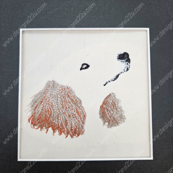Dogs Face Partially Stitched Machine Embroidery Design 4x4, 5x7 and 6x6 hoops - Image 2