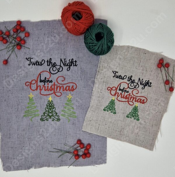 Twas the Night Before Christmas Machine Embroidery Design 4x4 and 5x7 Hoops