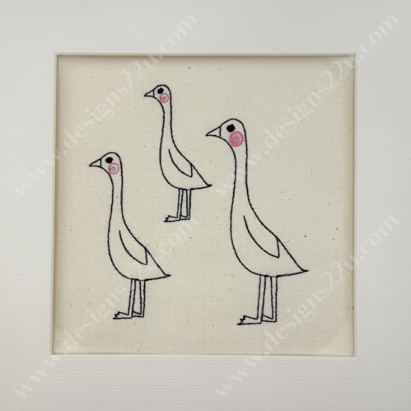 Small Duck Doodle machine embroidery design for 4x4 hoop 3 sizes included - Image 2