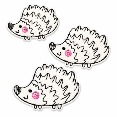 Small Hedgehog Doodle machine embroidery design for 4x4 hoop 3 sizes included
